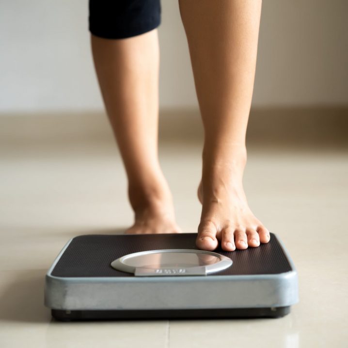Why You Shouldn't Be Stepping on the Scale at Night, According to