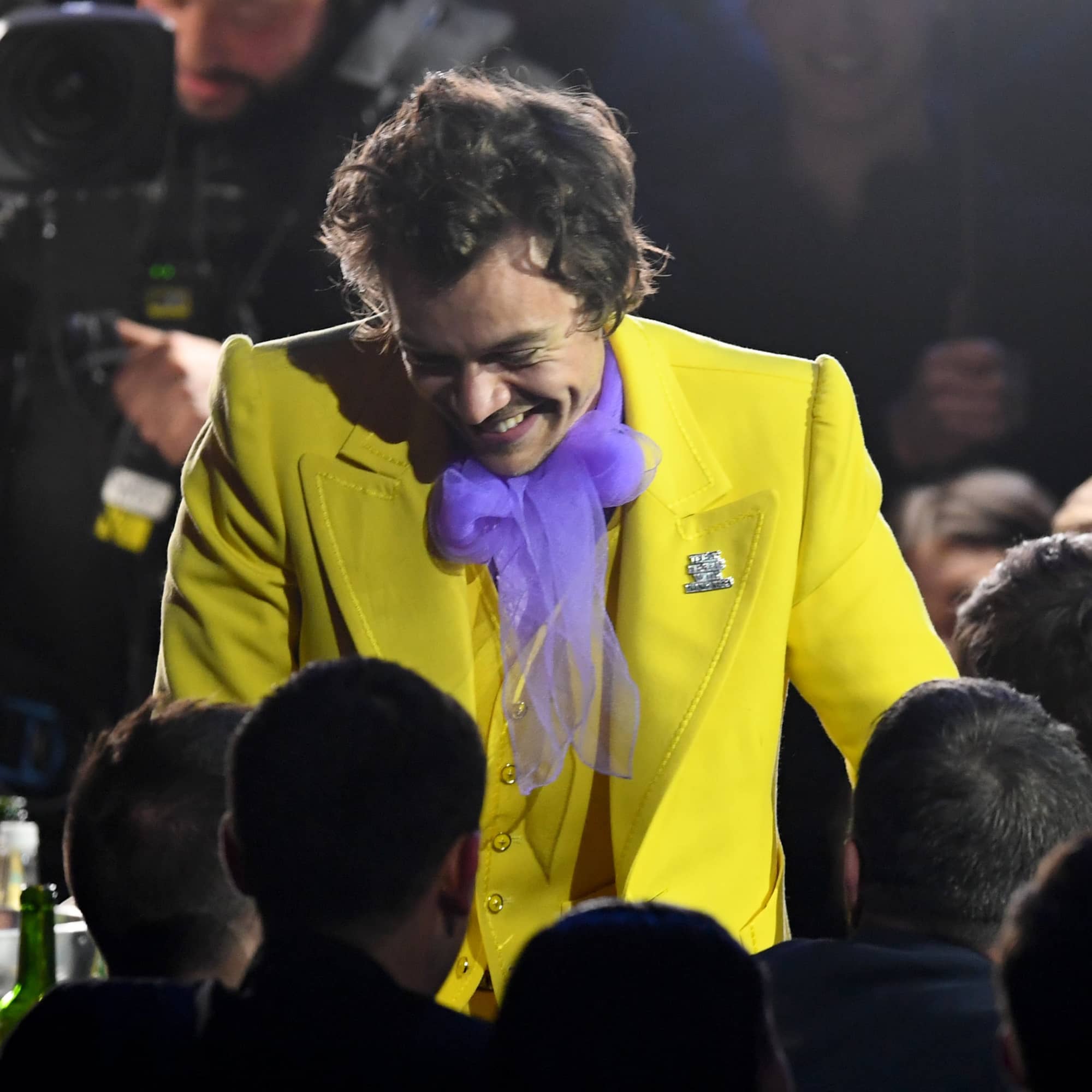 Harry Styles Wore the Same Yellow Marc Jacobs Suit as Lady Gaga ...