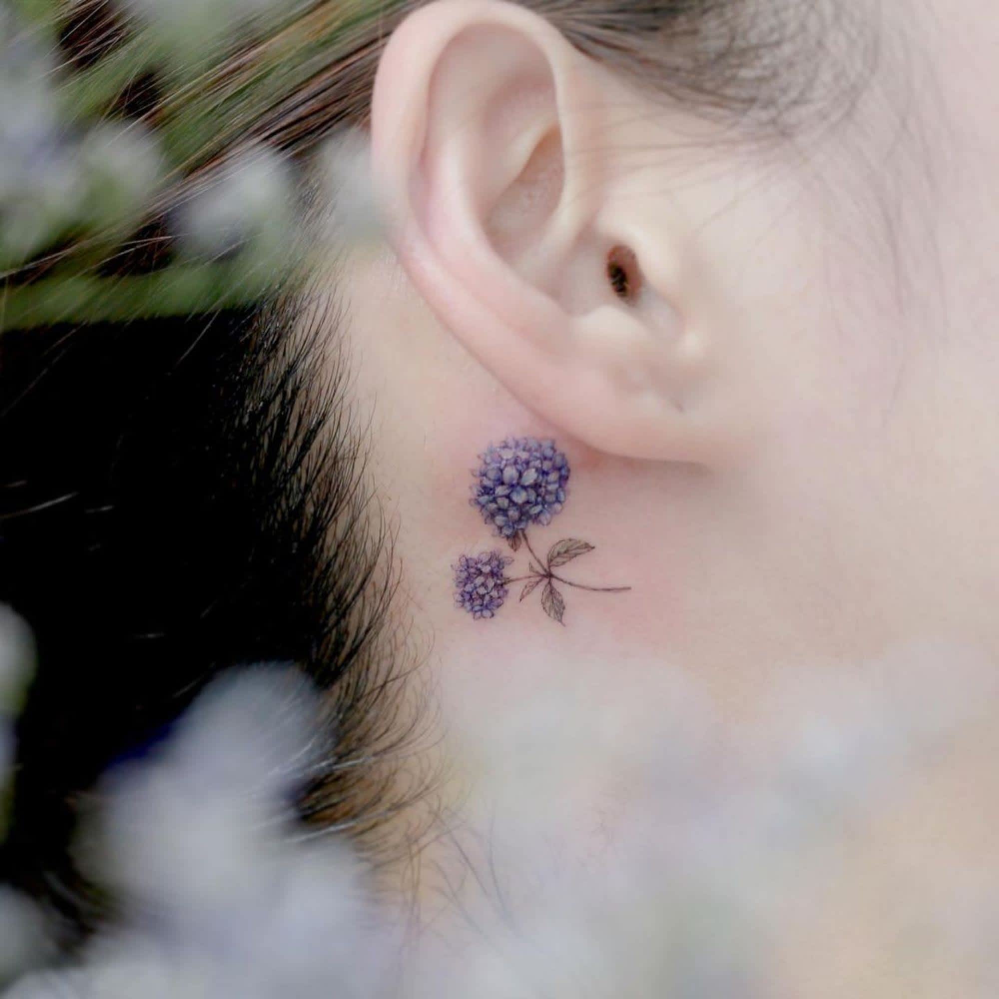12 Cute Tattoo Ideas For Behind Your Ear - POPSUGAR Australia