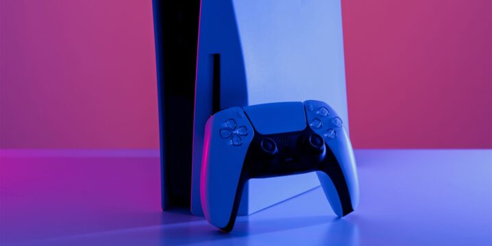 PlayStation 5 console and DualSense controller.