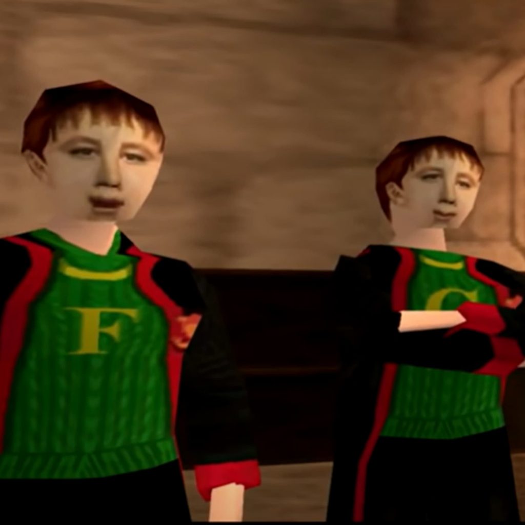 Fred and George in the Harry Potter PS1 game.