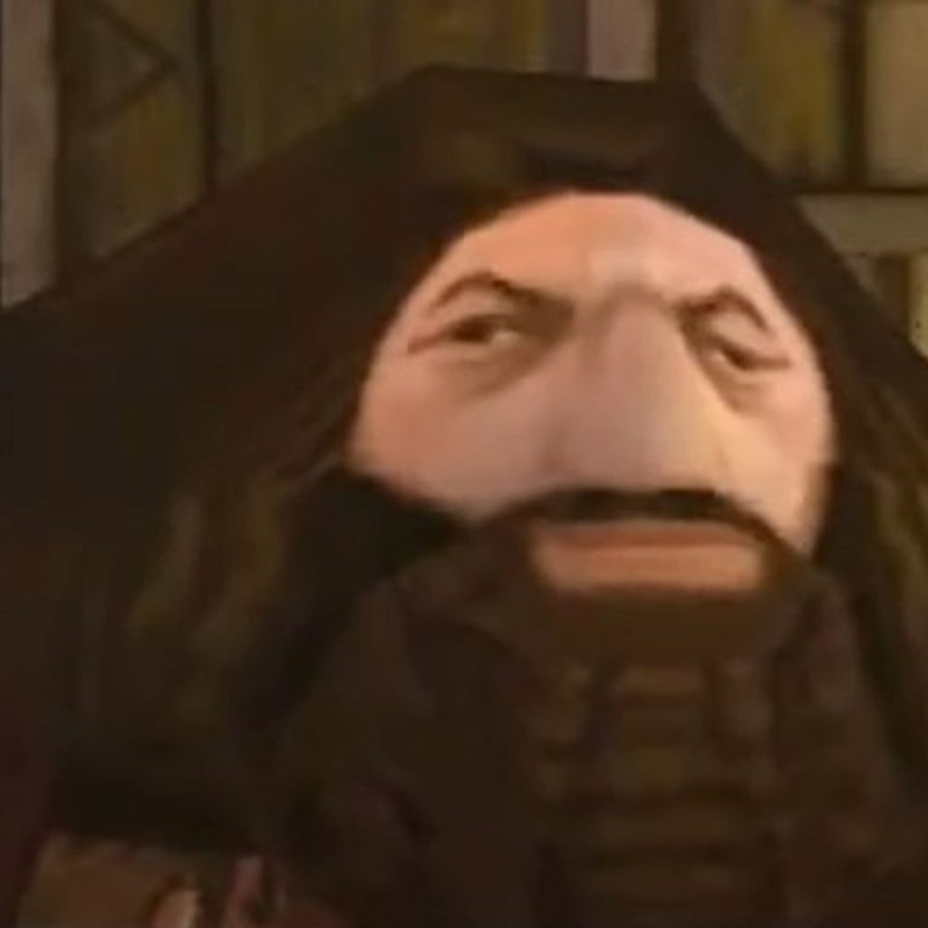 Hagrid in the Harry Potter PS1 game.