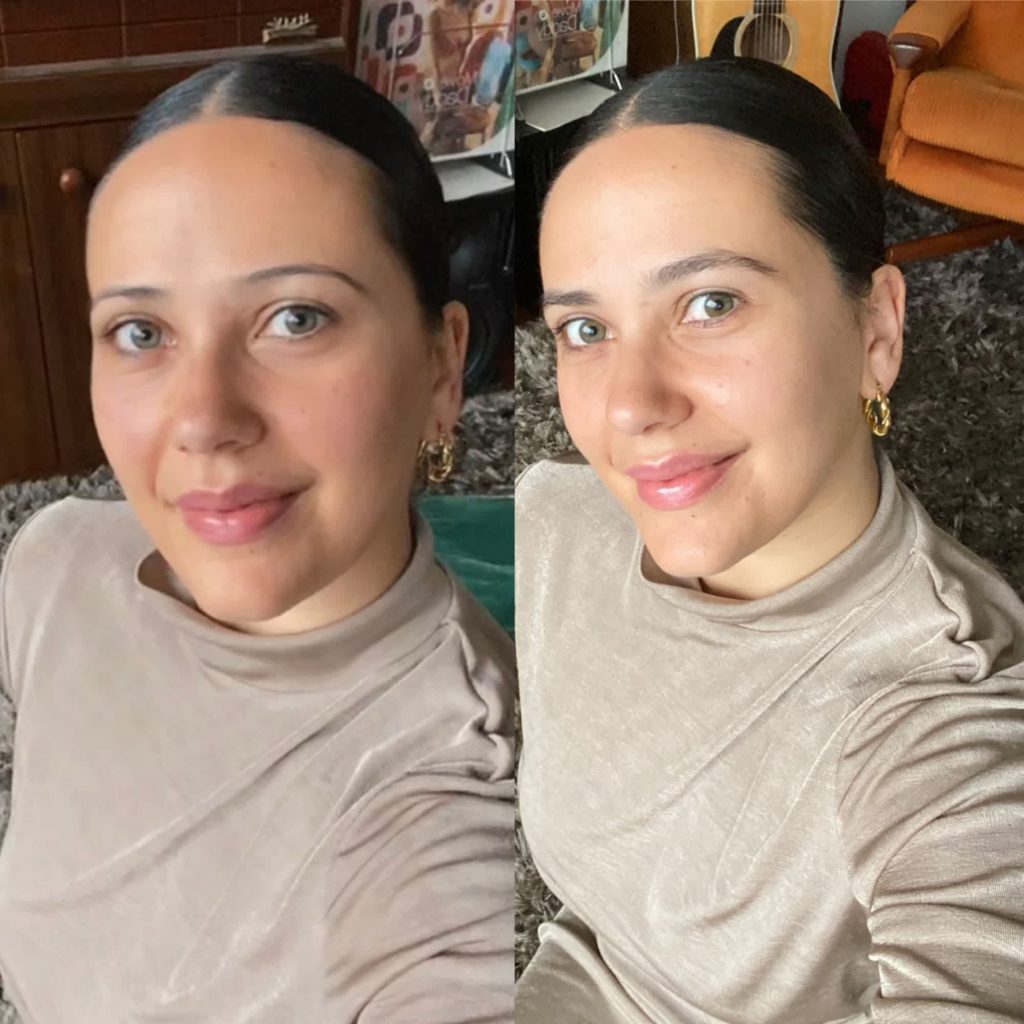 Laura Roscioli tries the TikTok skinny eyebrow trend 