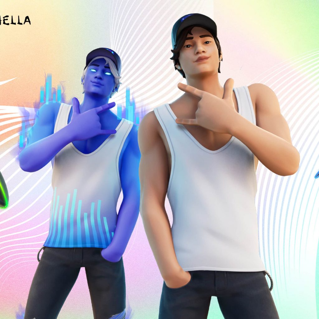 Artwork for the Lyric Outfit in Fortnite, included in the Rocking at Coachella Bundle.