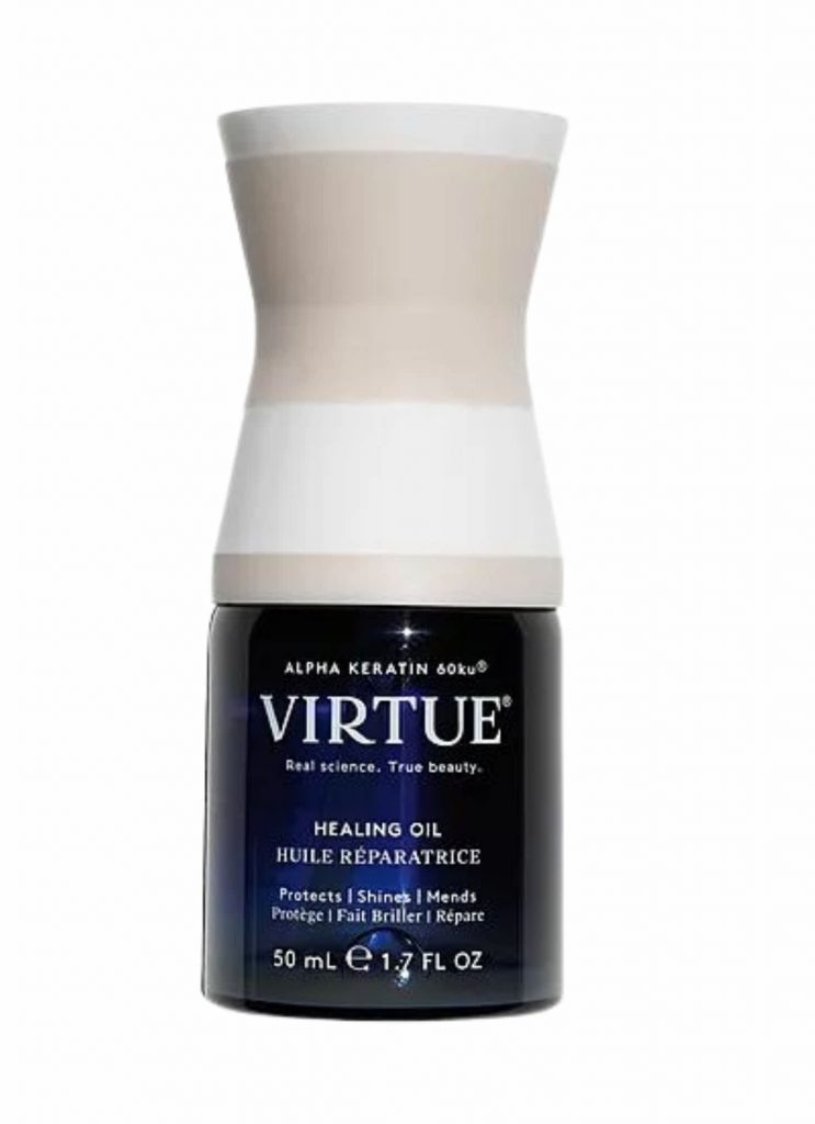 Get shiny hair with Virtue Labs, Healing Oil, ($63)
