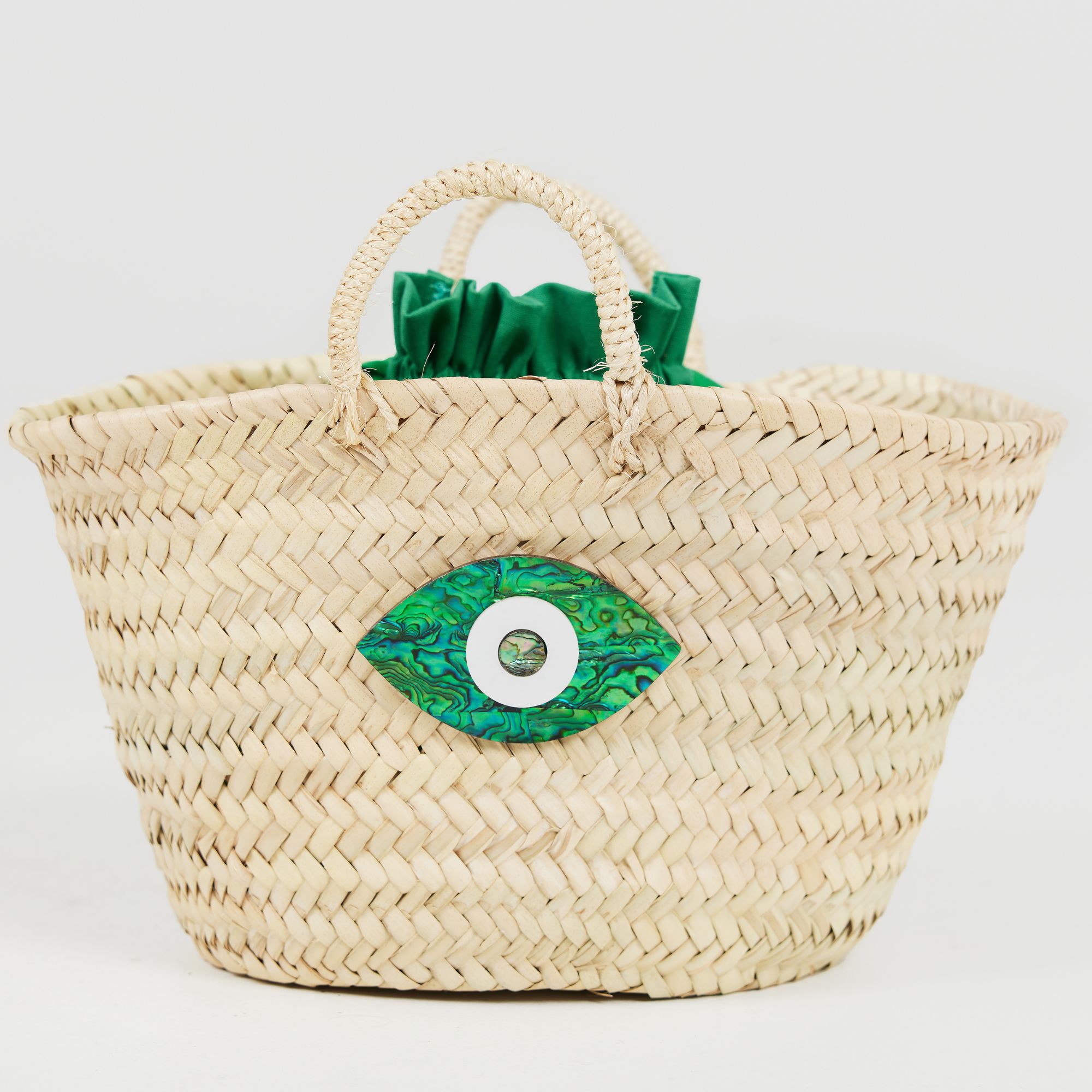 Evil eye basket bag