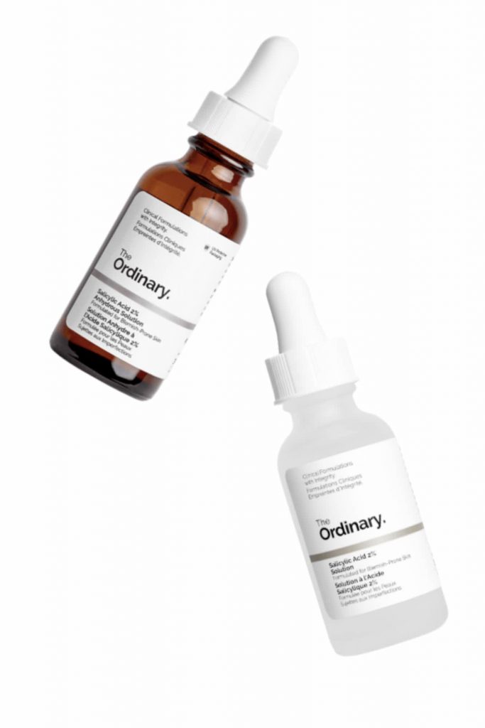 The Ordinary, Salicylic Acid 2% Solution ($10) and Salicylic Acid 2% Anhydrous Solution ($11)