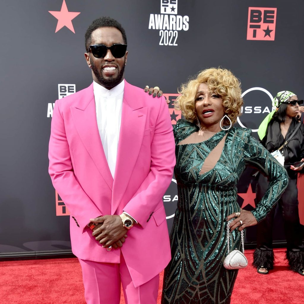 Sead "Diddy" Combs and mother Janice Combs attend the 2022 BET Awards