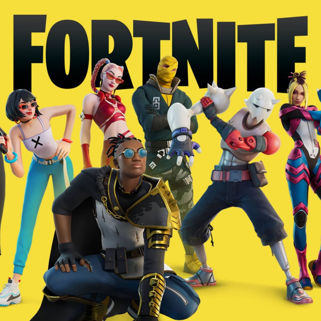 Characters from Fortnite posing in the new skins and outfits from Chapter 3, Season 3: Vibin'.