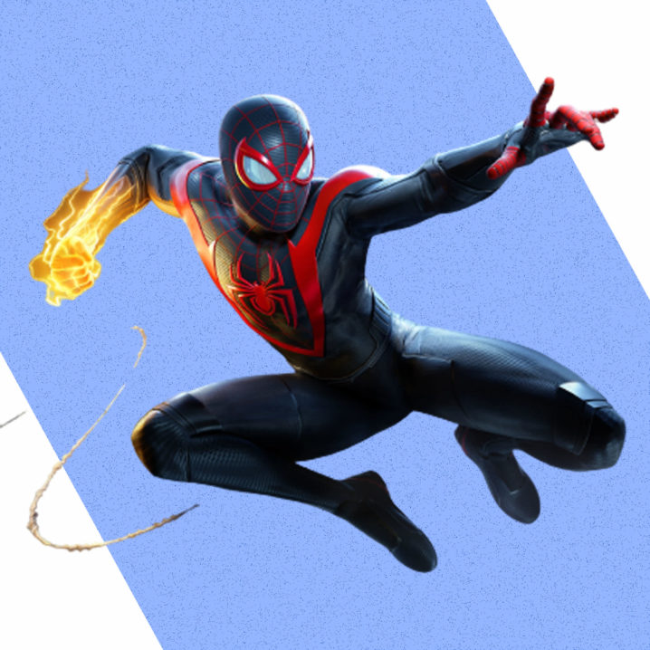 Miles Morales web slinging from Marvel's Spider-Man: Miles Morales.