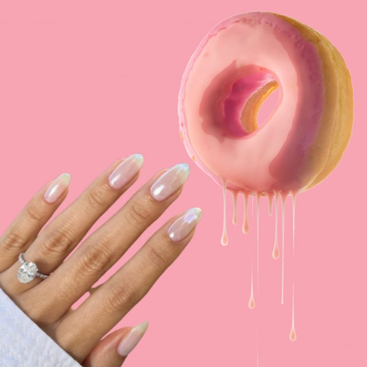 How to DIY glazed donut nails