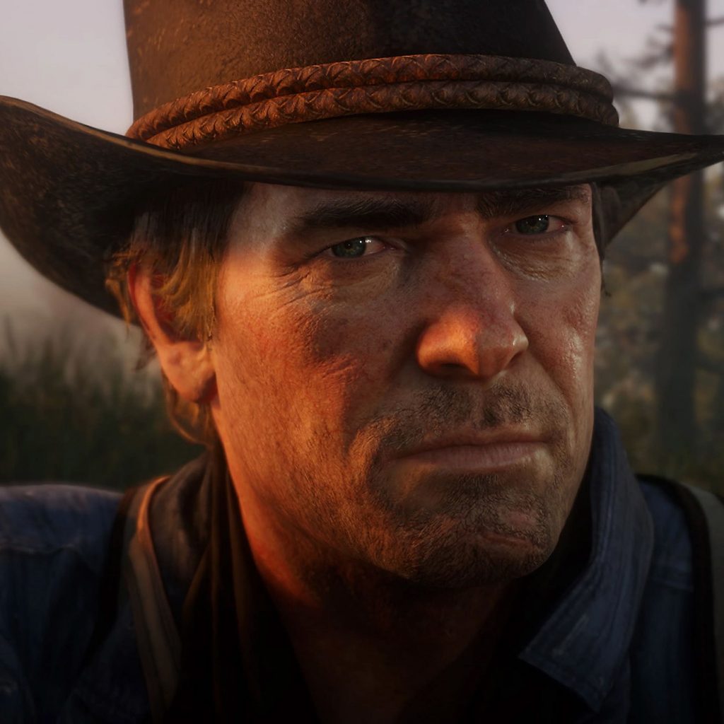 Close up of Arthur Morgan in Red Dead Redemption 2.