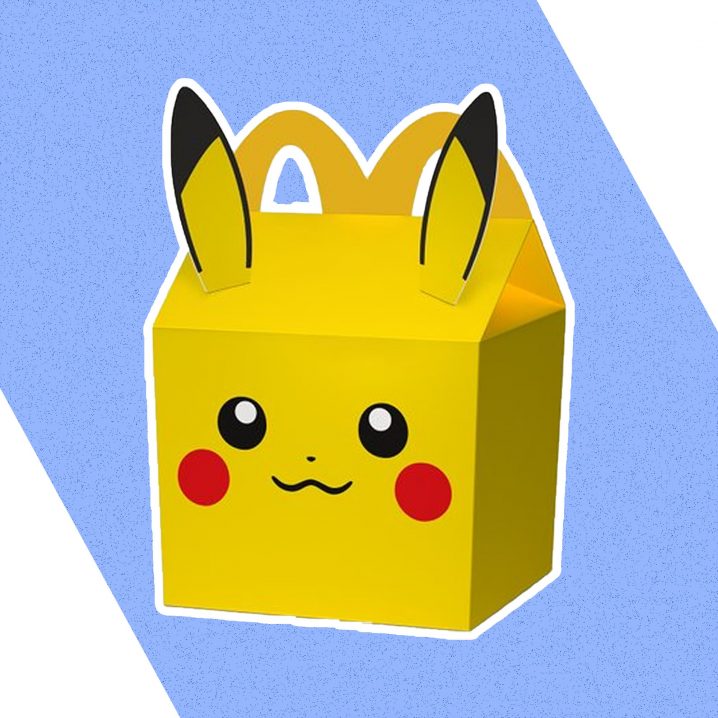 The Pikachu Pokémon Happy Meal box.