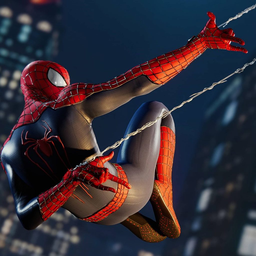 Screenshot of The Amazing Spider-Man 2 Suit V3 mod for Marvel's Spider-Man Remastered on PC.