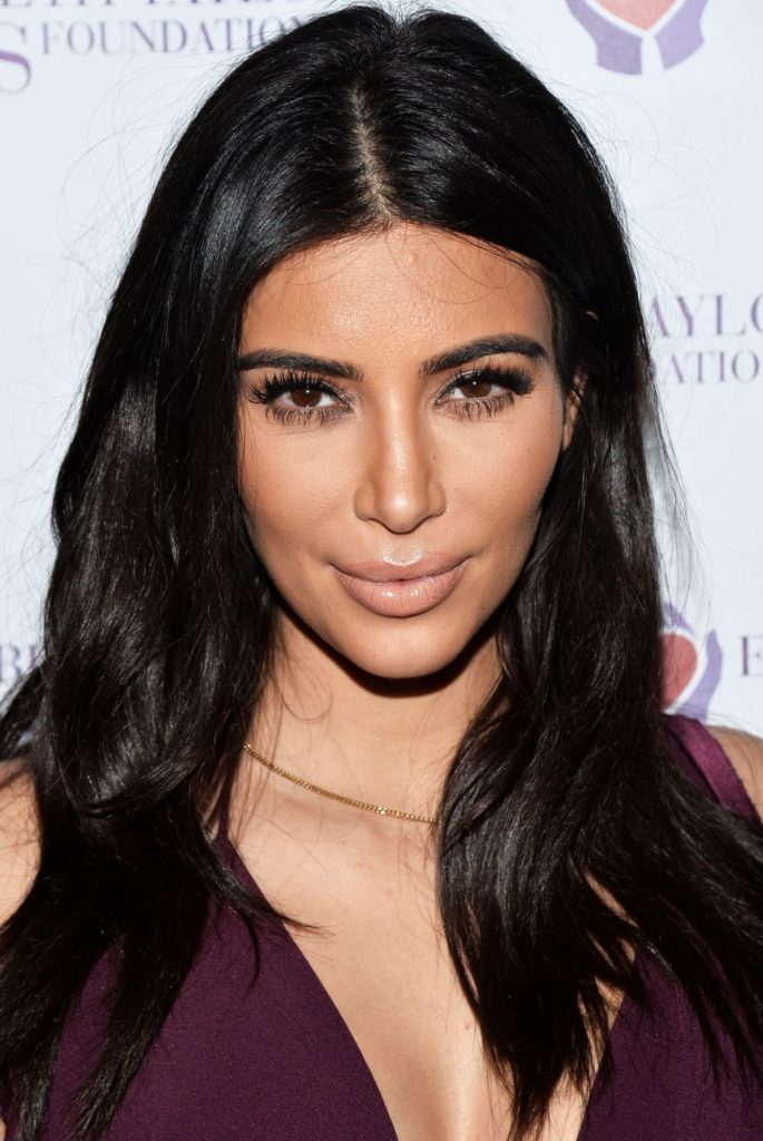 Kim Kardashian blush placement 2014