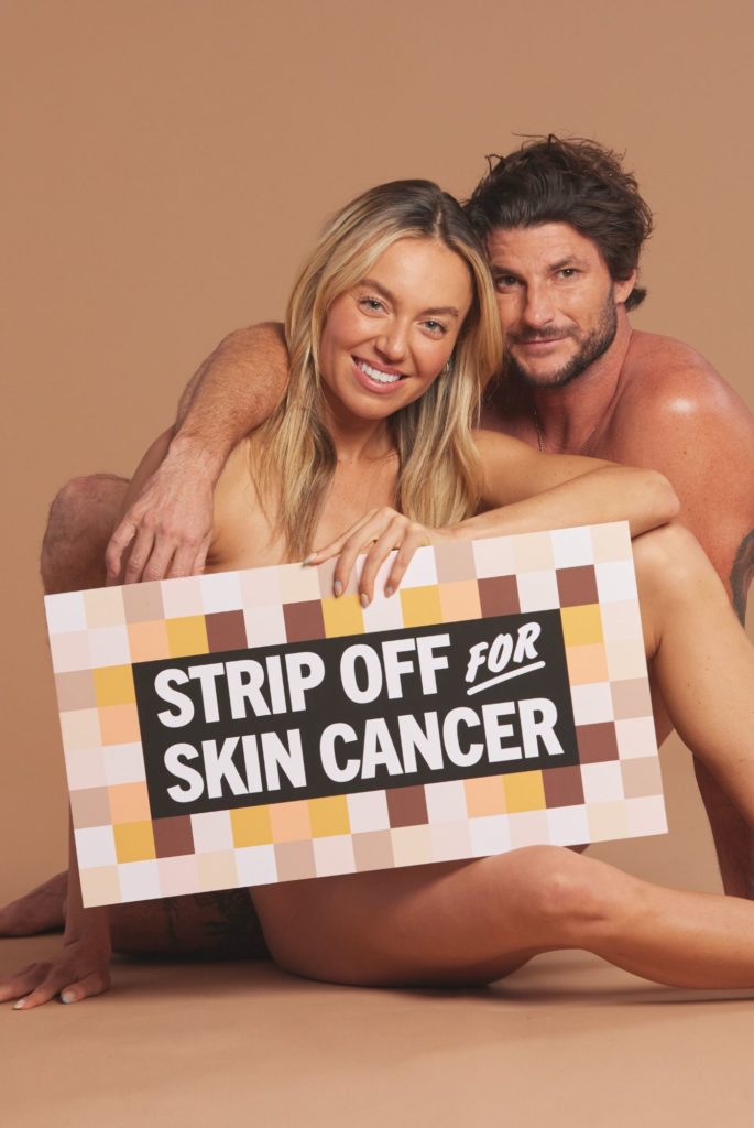 "Byron Baes" Sasia & Dave for Strip Off For Skin Cancer Image credit: Skin Check Champions