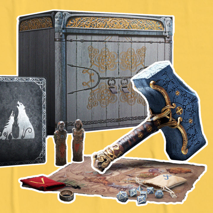 Items in the God of War: Ragnarok Jotnar Edition box.