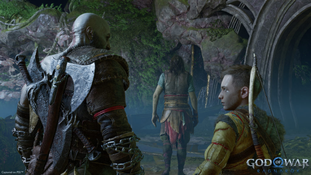 Atreus, Brok and Kratos in God of War: Ragnarok.