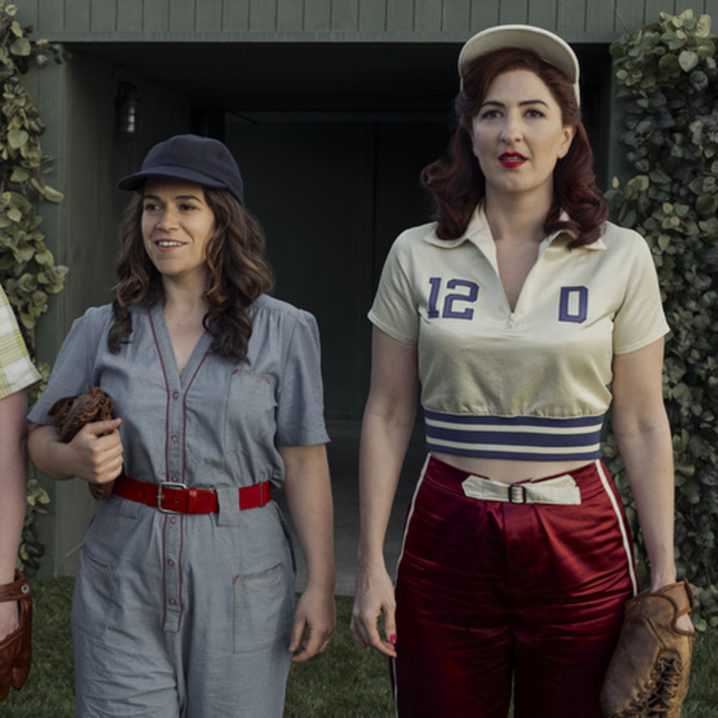 Abbi Jacobson and D'Arcy Carden in A League of Their Own.