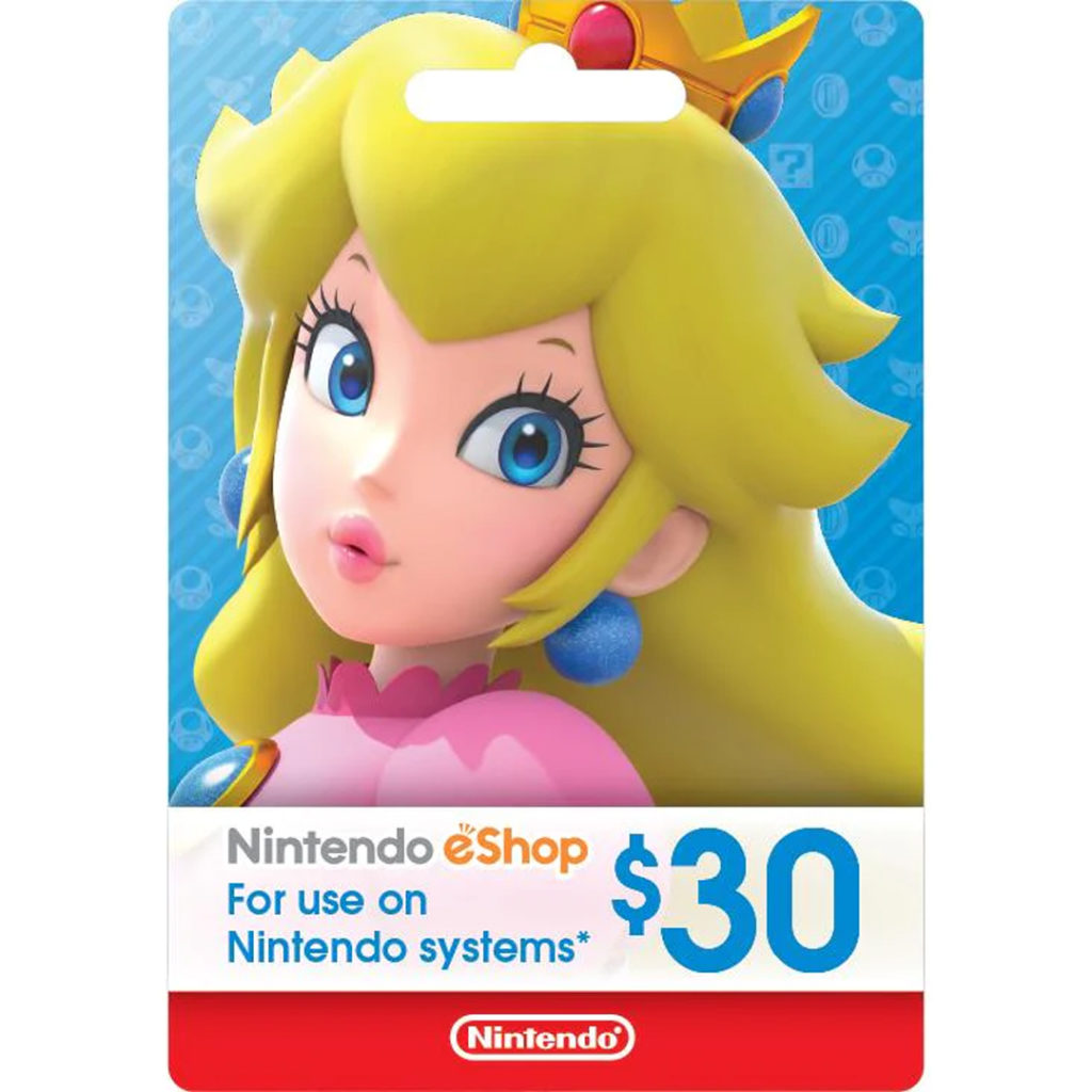 $30 Nintendo eShop gift card.