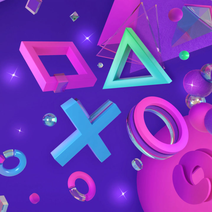 Artwork for the PlayStation January sale, featuring the PlayStation square, triangle, X and circle icons.
