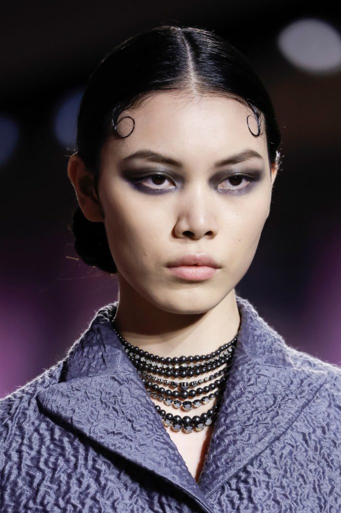 Silky, satin smoky eyes at Dior, best beauty looks of Paris Fashion Week 