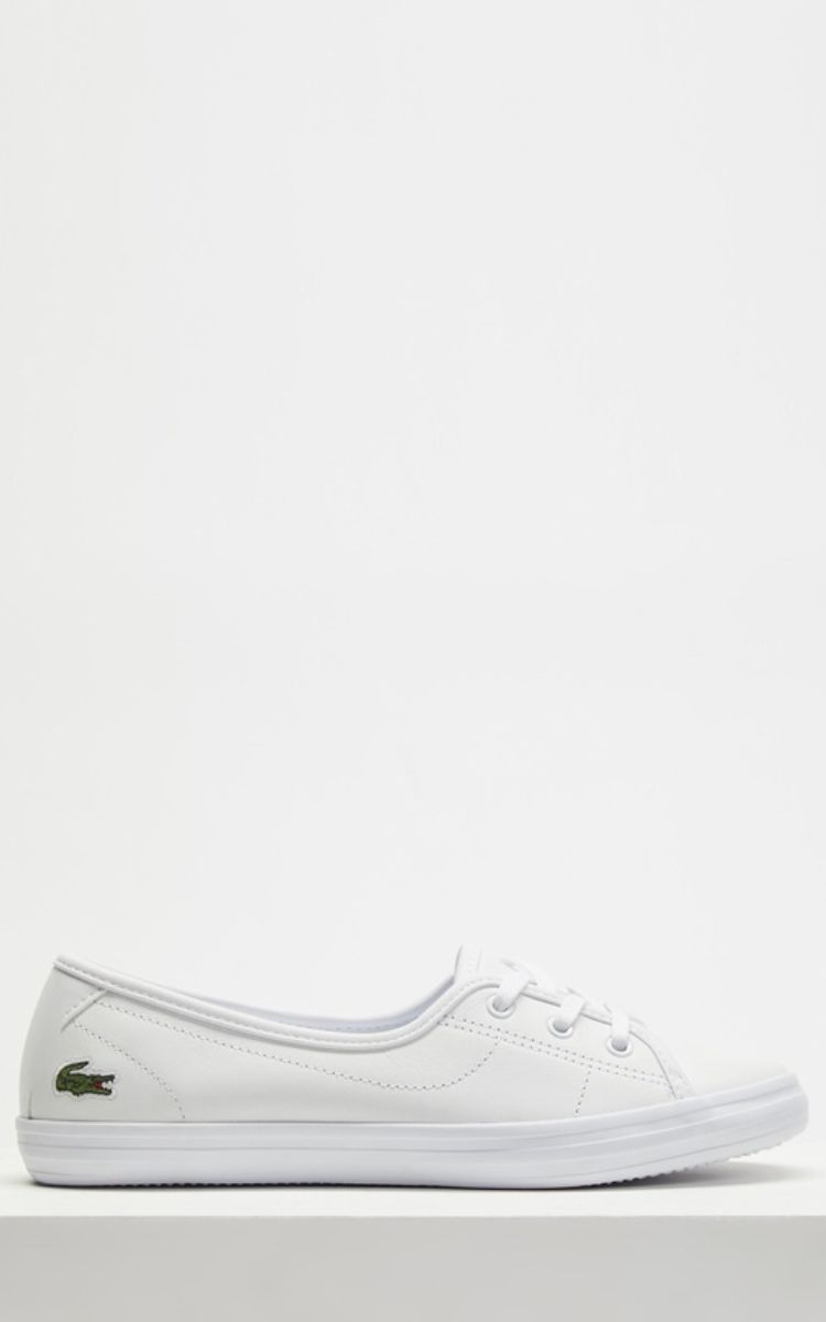 Lacoste Ziane Chunky BL Leather Sneakers - Best White Sneakers for Women