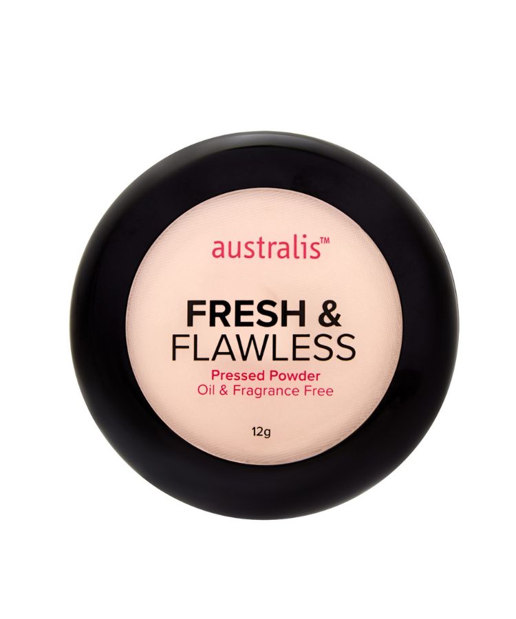 Australis Fresh and Flawless Pressed Powder is a budget friendly option