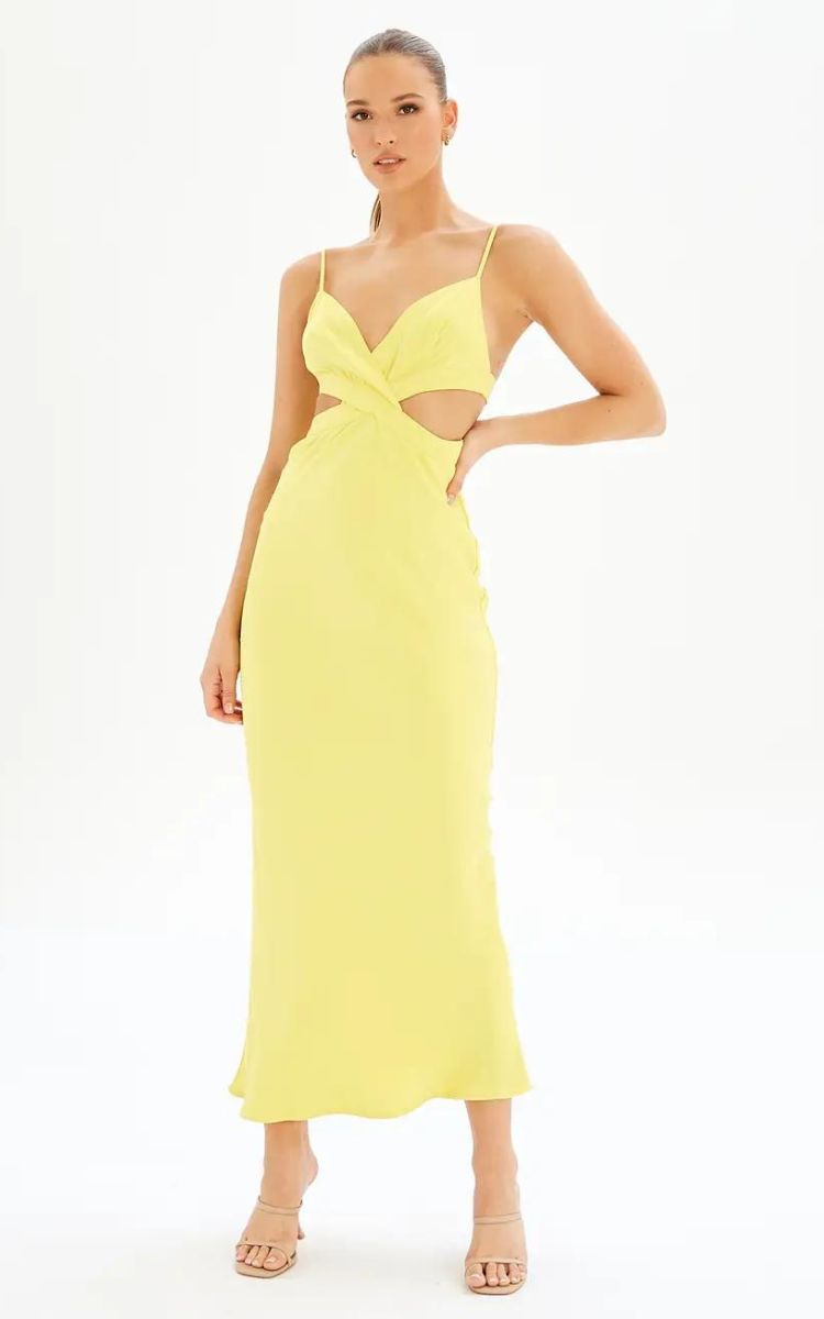Cut Out Satin Maxi Dress from Glassons