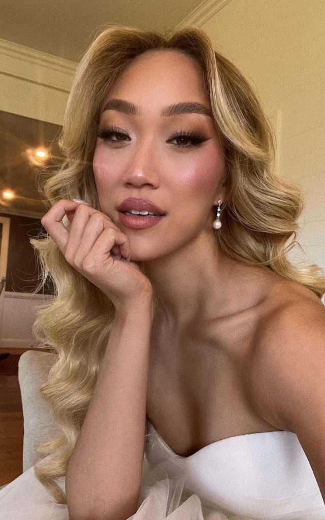 Janelle Han posts her MAFS 2023 romantic bridal beauty moment MAFS 2023 bridal moment to Instagram