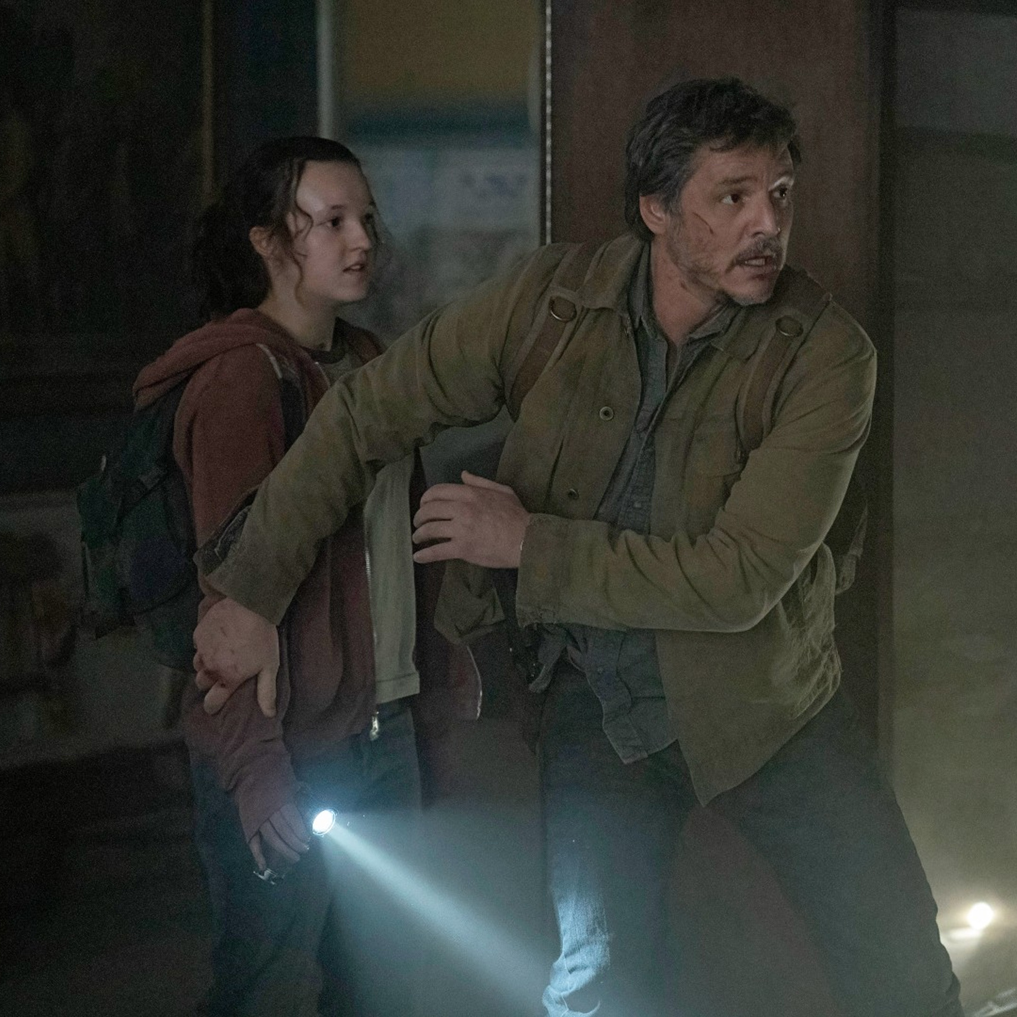 Bella Ramsey and Pedro Pascal in The Last of Us.