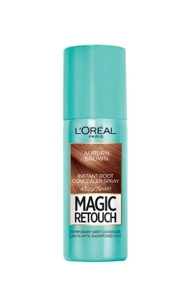 For root touch ups, I love L'Oréal Magic Retouch Temporary Root Concealer Spray
