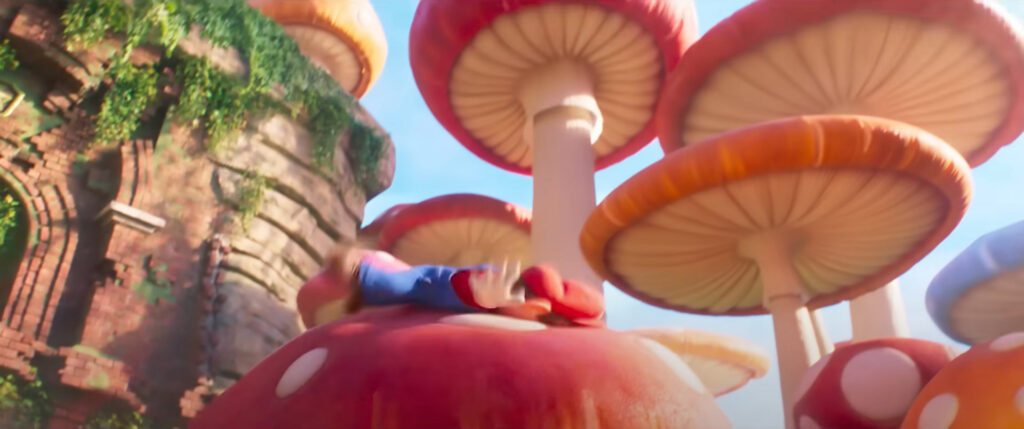 Mario's ass from the teaser trailer of "The Super Mario Bros. Movie". It's still very flat.