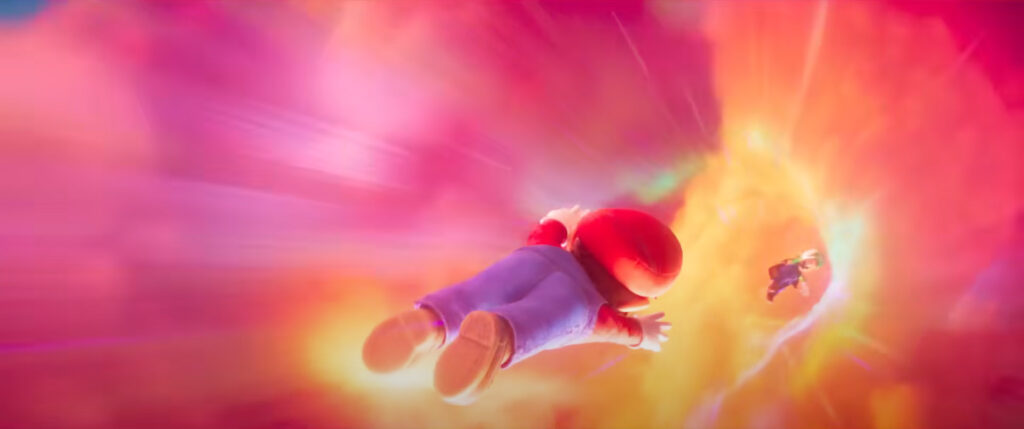 Mario's flat butt from the first trailer of "The Super Mario Bros. Movie". It's still very flat.