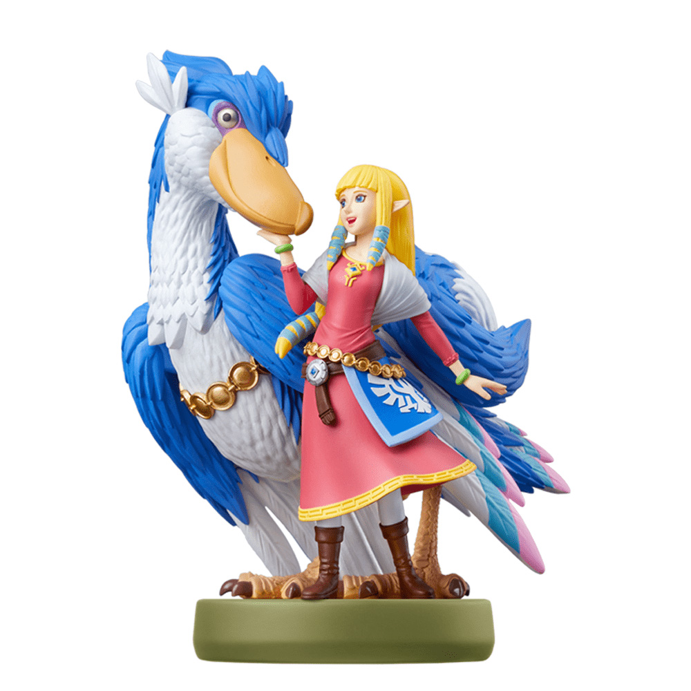 Zelda and Loftwing amiibo from "Breath of the Wild" and "Tears of the Kingdom".