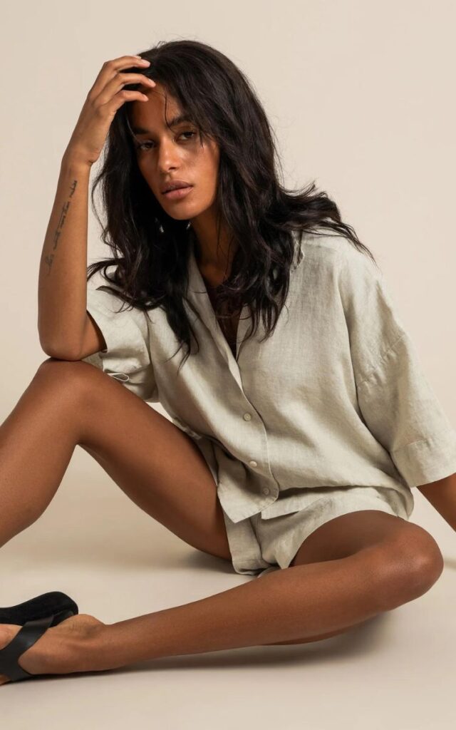 Nude Lucy Linen Lounge Shirt - glue store