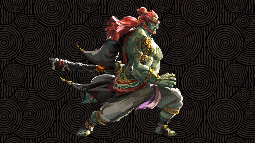 Official character art for Demon King Ganondorf in "Tears of the Kingdom".