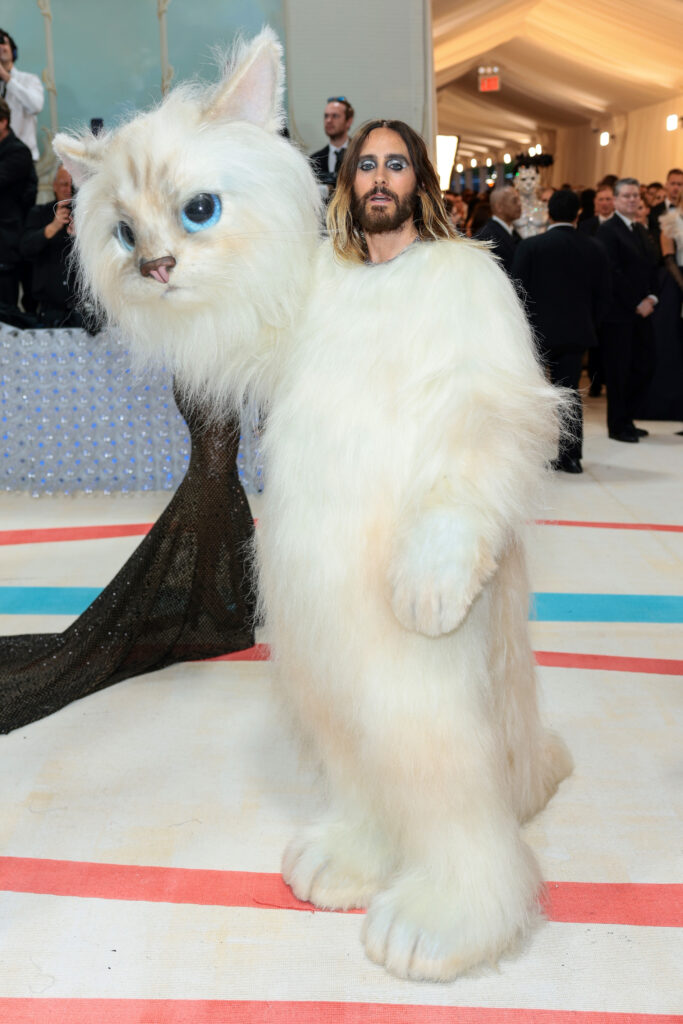 Jared Leto, dressed as Choupette, attends The 2023 Met Gala