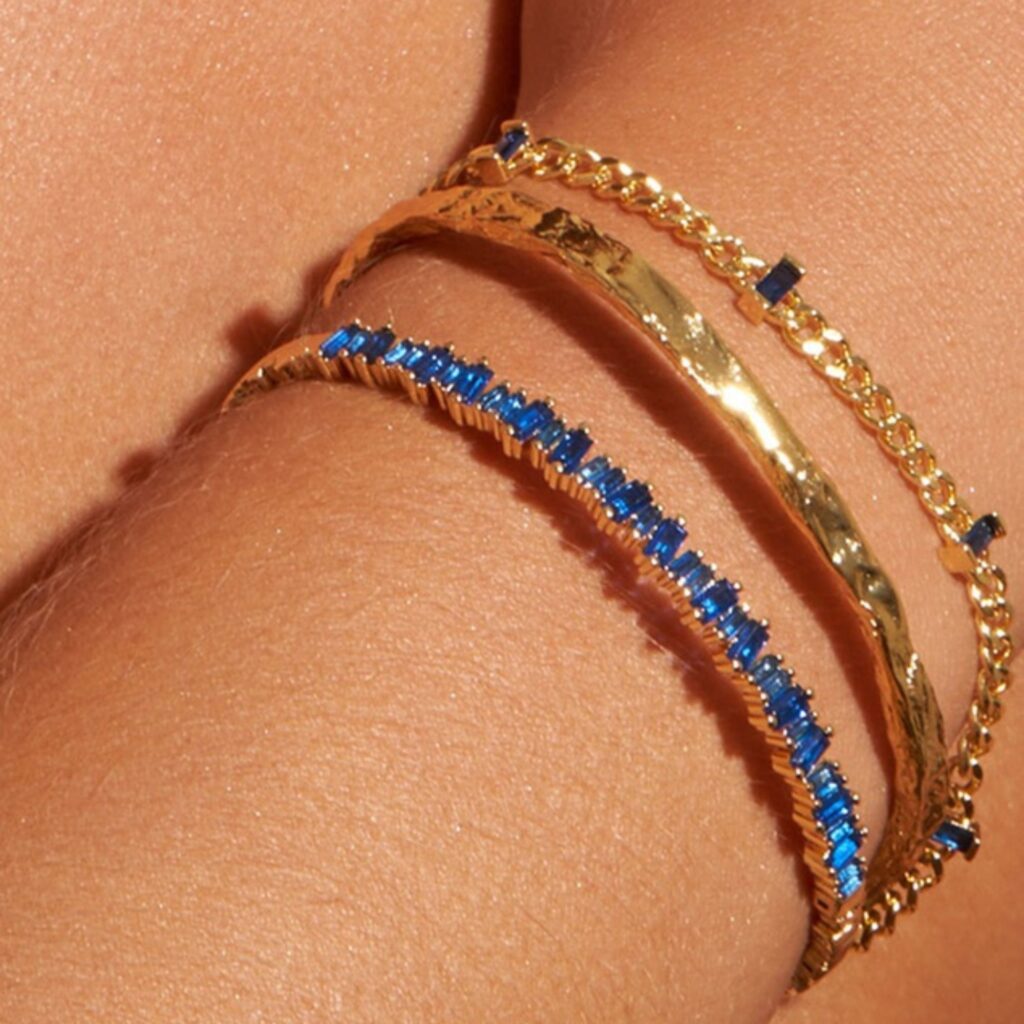 Arms of Eve Suki Gold Cuff Bracelet - Birthstone Jewellery