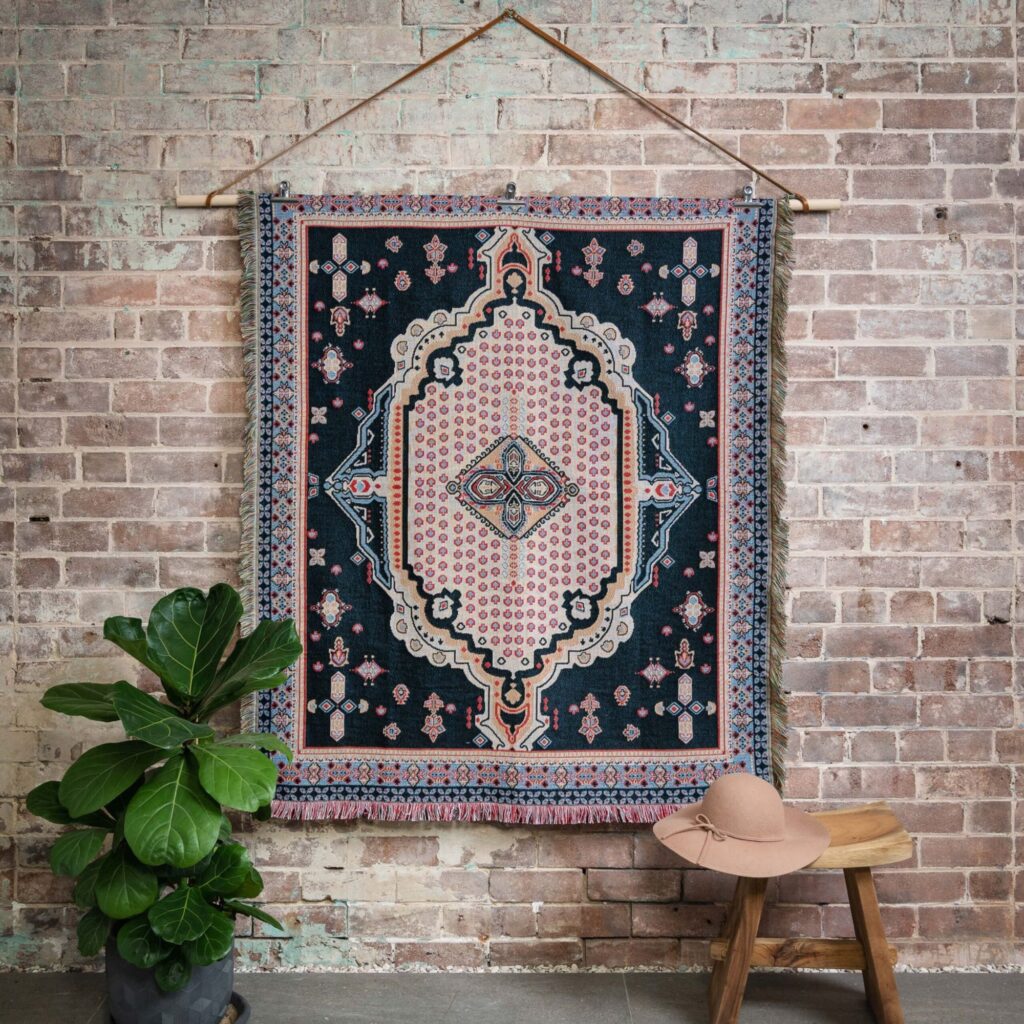 TICKET TO RIDE' WOVEN PICNIC RUGTHROW