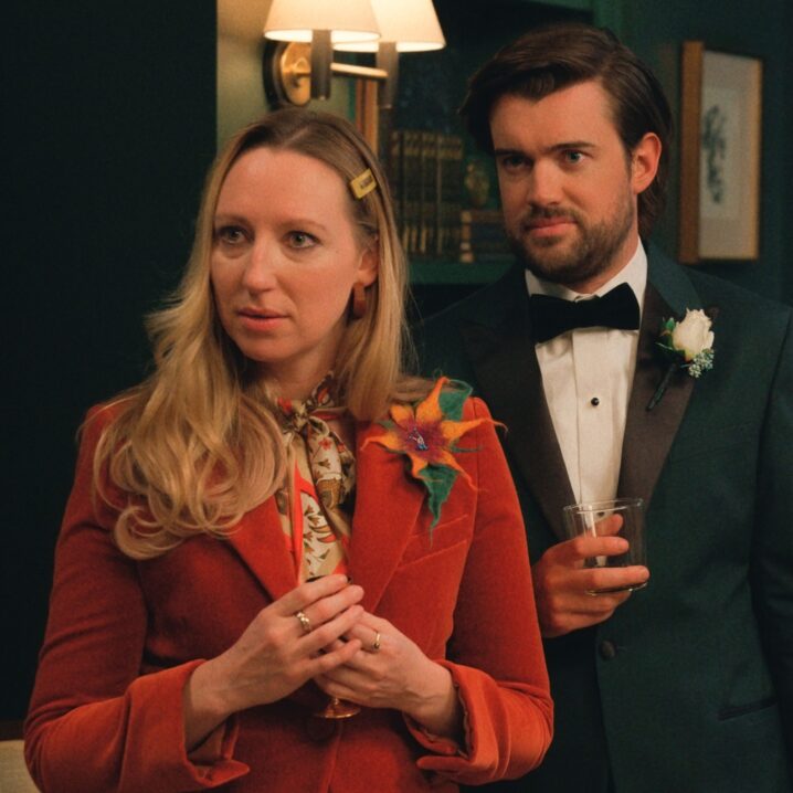 Anna Konkle and Jack Whitehall in The Afterparty Season 2.