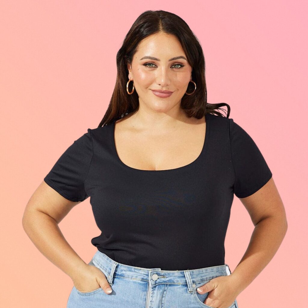 basic scoop neck - spring curve fashion