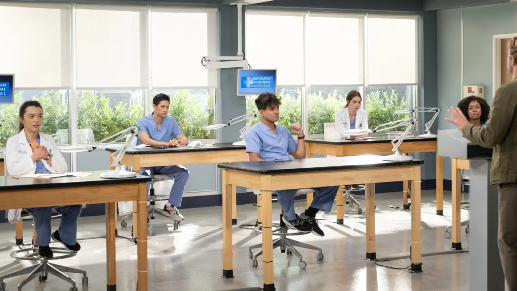 Scene from Grey's Anatomy with staff
